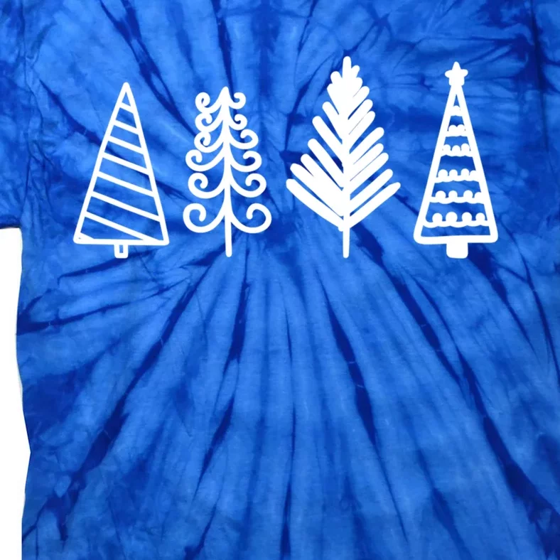 Cute Stick Christmas Tree Design Family Or Group Meaningful Gift Tie-Dye T-Shirt