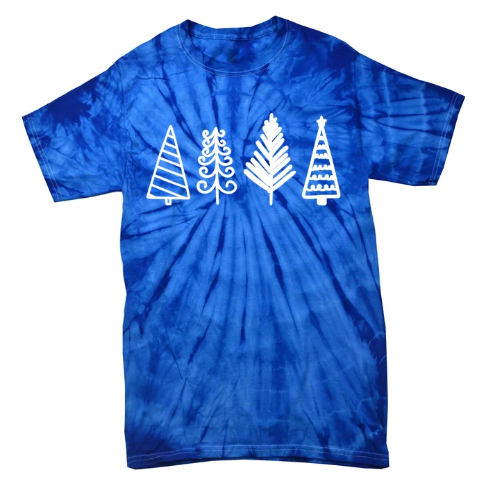 Cute Stick Christmas Tree Design Family Or Group Meaningful Gift Tie-Dye T-Shirt