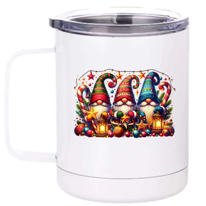 Christmas Shirts Christmas Gnome Front & Back 12oz Stainless Steel Tumbler Cup