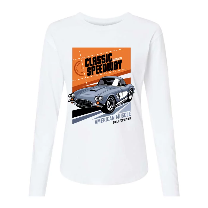 Classic Speedway Womens Cotton Relaxed Long Sleeve T-Shirt