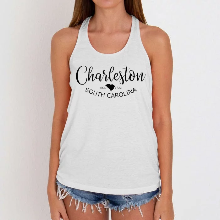 Charleston South Carolina Apparel Charleston SC US City Women's Knotted Racerback Tank