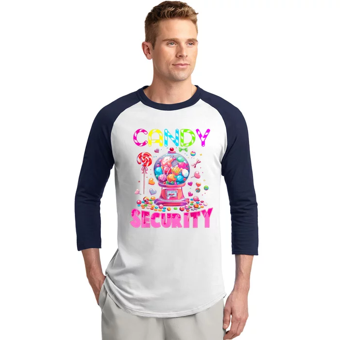 Candy Security Candyland Costume Teens Adult Baseball Sleeve Shirt