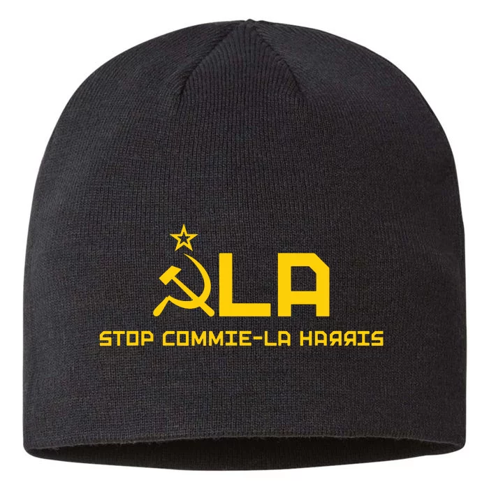 Commiela Stop Commiela Harris Stop Kamala Trump 2024 8 1/2in Sustainable Knit Beanie