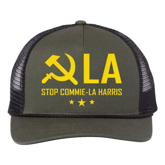 Commiela Stop Commiela Harris Stop Kamala Trump 2024 Retro Rope Trucker Hat Cap