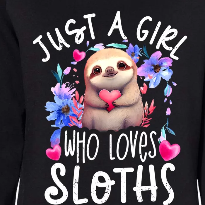 Cute Sloth Womens California Wash Sweatshirt