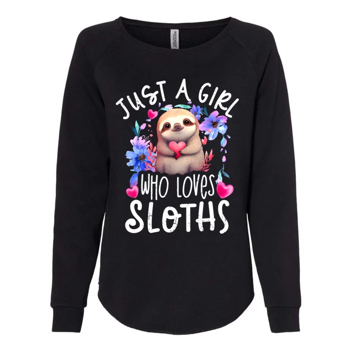 Cute Sloth Womens California Wash Sweatshirt