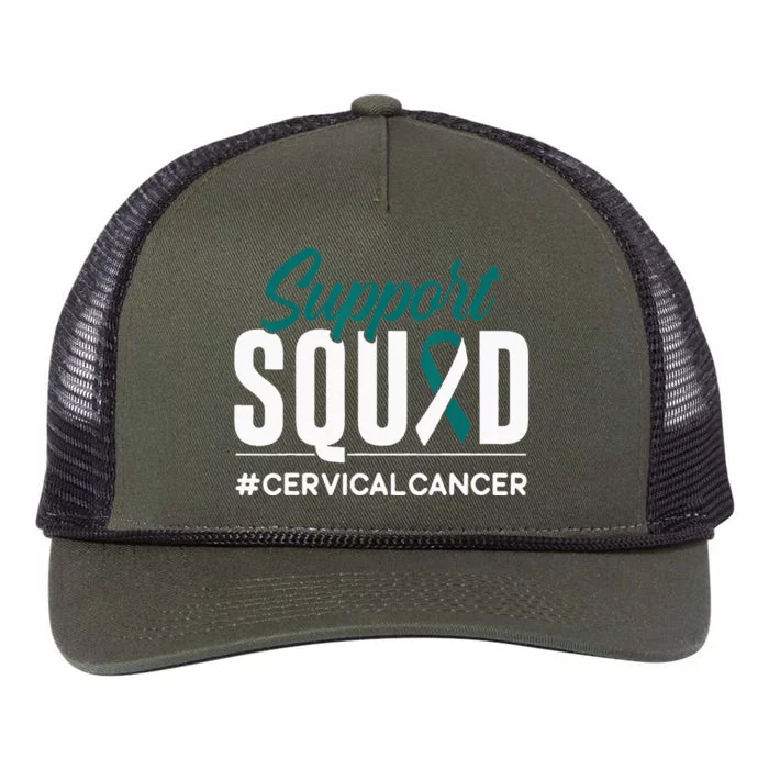 Cancer Survivor Cervical Cancer Awareness Gift Retro Rope Trucker Hat Cap