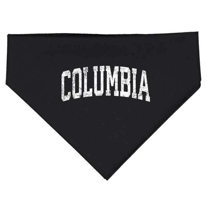 Columbia South Carolina SC Vintage Athletic Sports USA-Made Doggie Bandana