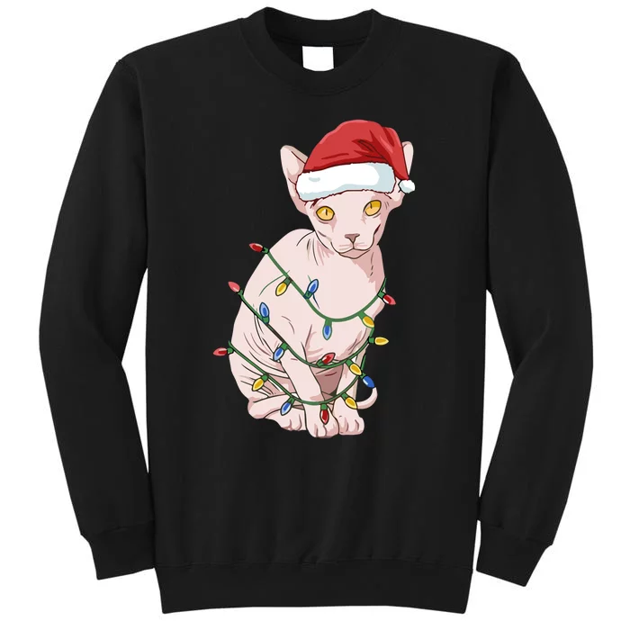 Christmas Sphynx Cat Tall Sweatshirt