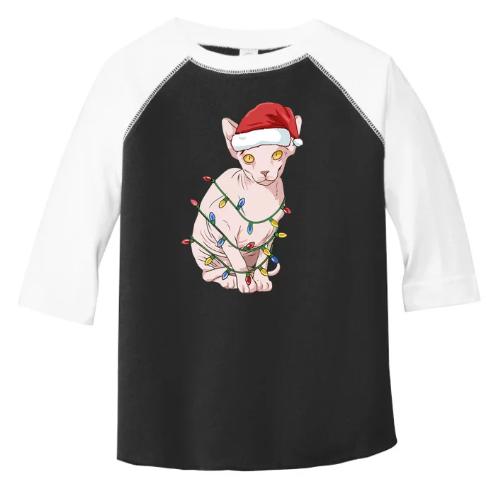 Christmas Sphynx Cat Toddler Fine Jersey T-Shirt