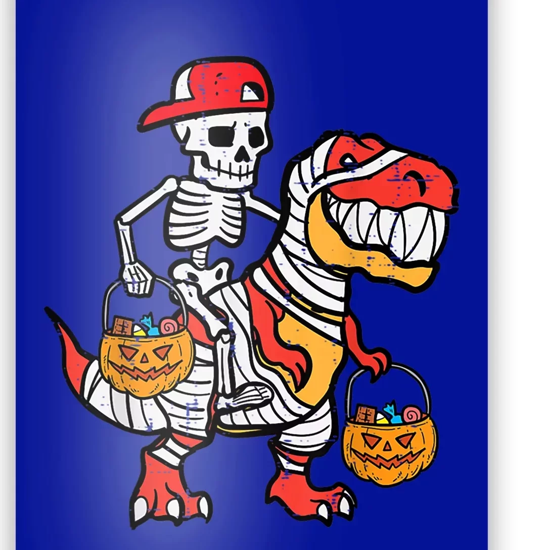 Cool Skeleton Cap Dino Mummy Halloween Great Gift Poster