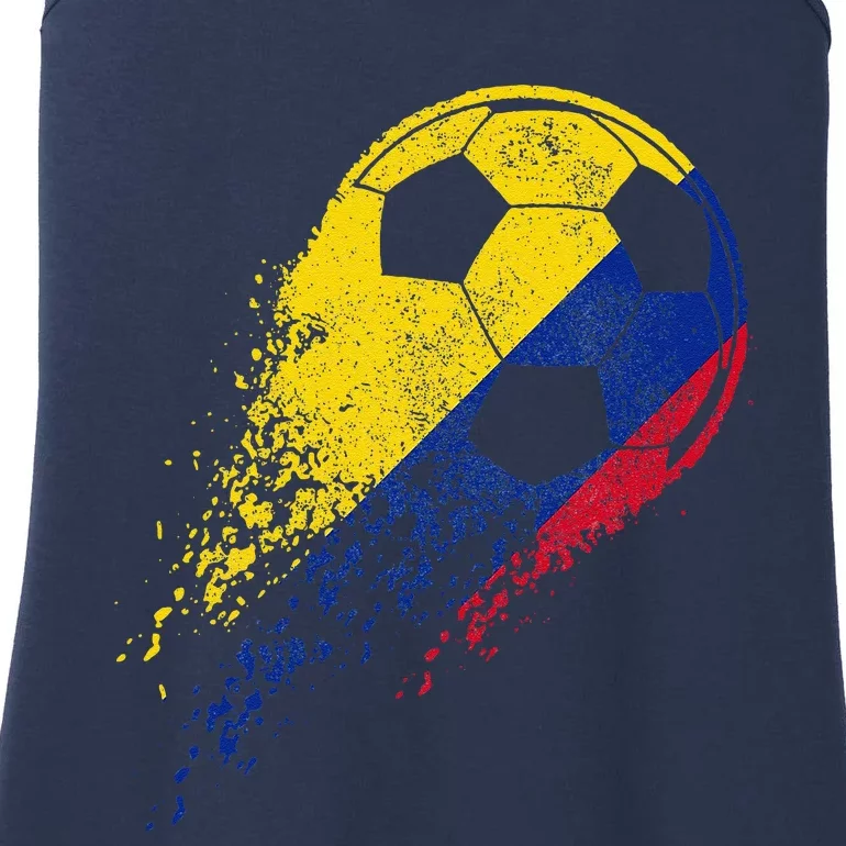 Colombia Soccer Colombian Flag Pride Soccer Player Ladies Essential Tank