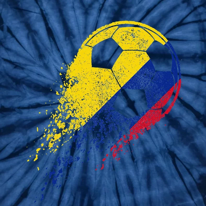 Colombia Soccer Colombian Flag Pride Soccer Player Tie-Dye T-Shirt