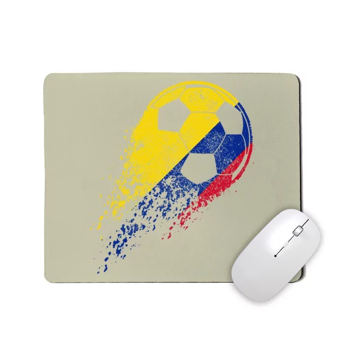 Colombia Soccer Colombian Flag Pride Soccer Player Mousepad