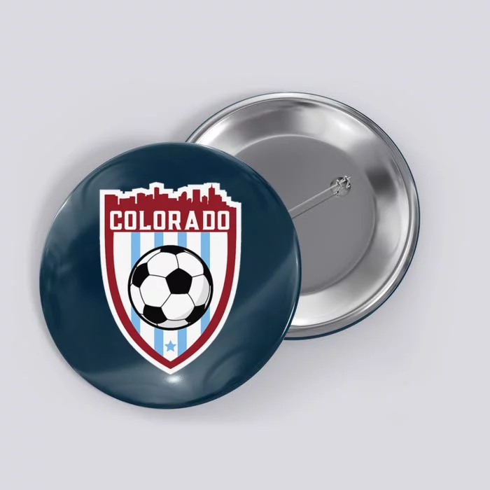 Colorado Soccer City Skyline Futbol Club Match Day Fan Button