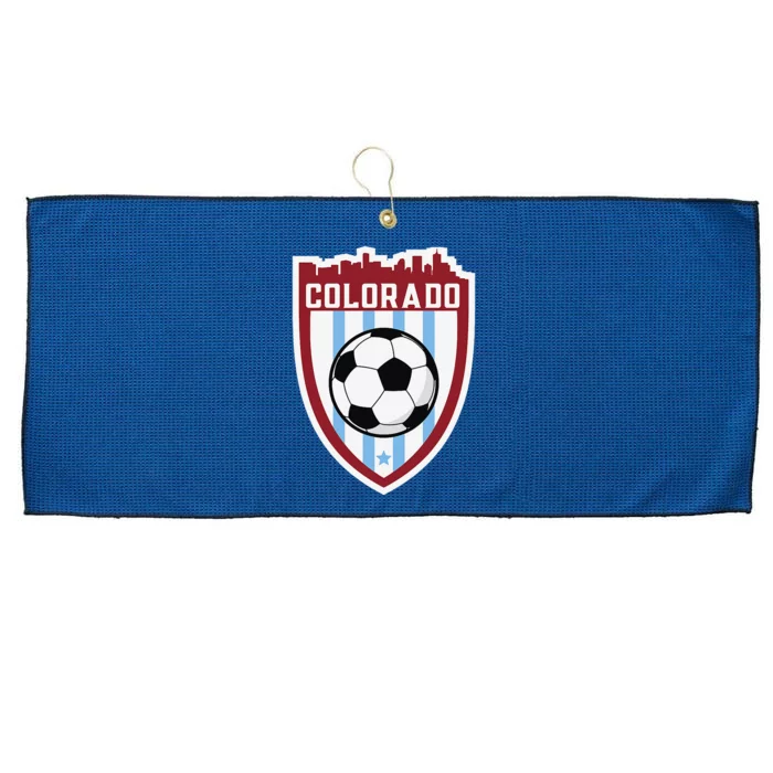 Colorado Soccer City Skyline Futbol Club Match Day Fan Large Microfiber Waffle Golf Towel