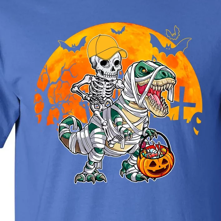 Cool Skeleton Cap Dino Mummy Halloween Gift Tall T-Shirt