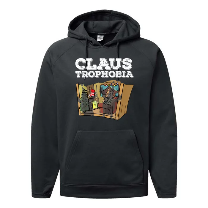 Claustrophobia Santa Claus Pun Christmas Performance Fleece Hoodie