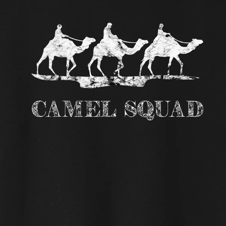 Camel Squad Camel Arabian Camel Animal Traveller Caravan Women's Crop Top Tee