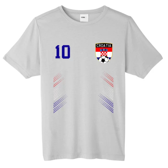 Croatia Soccer Croatian Football Retro 10 Jersey ChromaSoft Performance T-Shirt