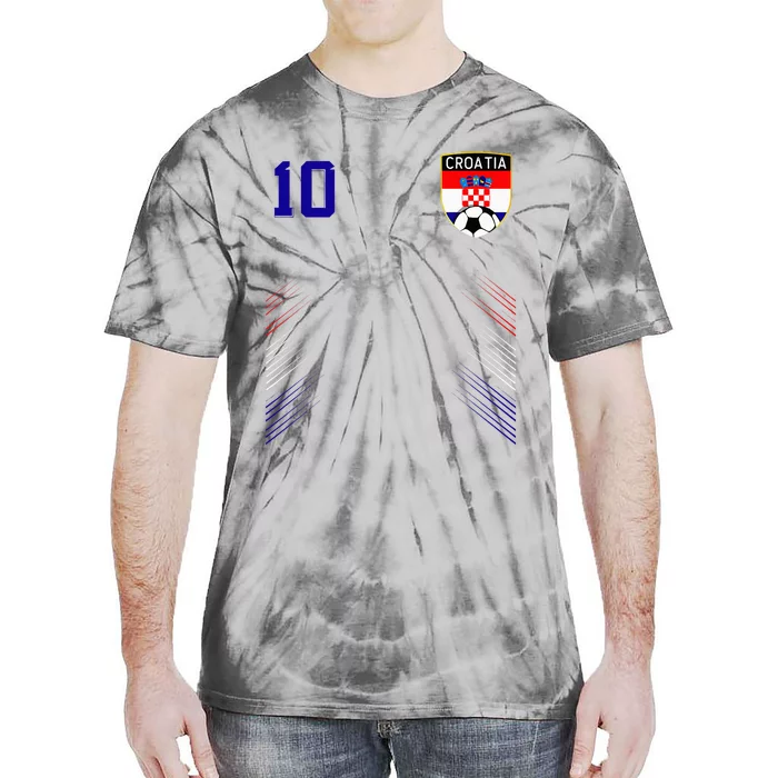 Croatia Soccer Croatian Football Retro 10 Jersey Tie-Dye T-Shirt