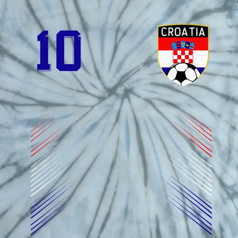 Croatia Soccer Croatian Football Retro 10 Jersey Tie-Dye T-Shirt