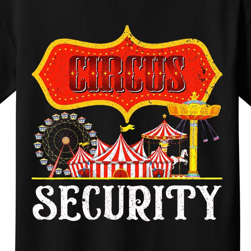 Circus Security Carnival Costume Carny Event Staff Circus Kids T-Shirt