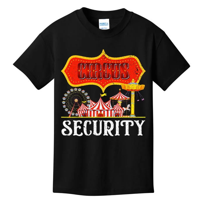 Circus Security Carnival Costume Carny Event Staff Circus Kids T-Shirt