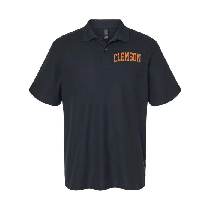 Clemson South Carolina Sc Vintage Softstyle Adult Sport Polo