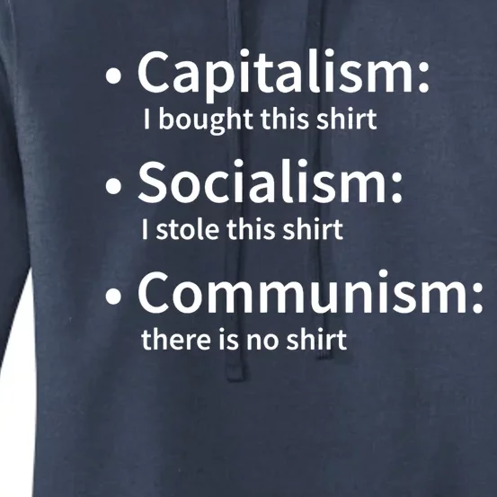 Capitalism Socialism Communism Libertarian Economics Freedom Women's Pullover Hoodie