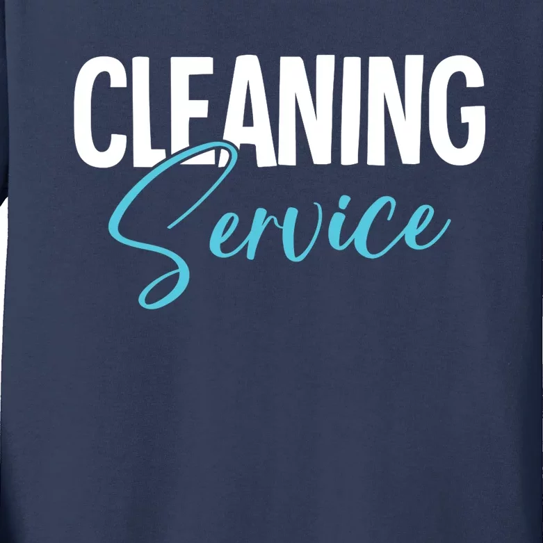 Cleaning Service Kids Long Sleeve Shirt