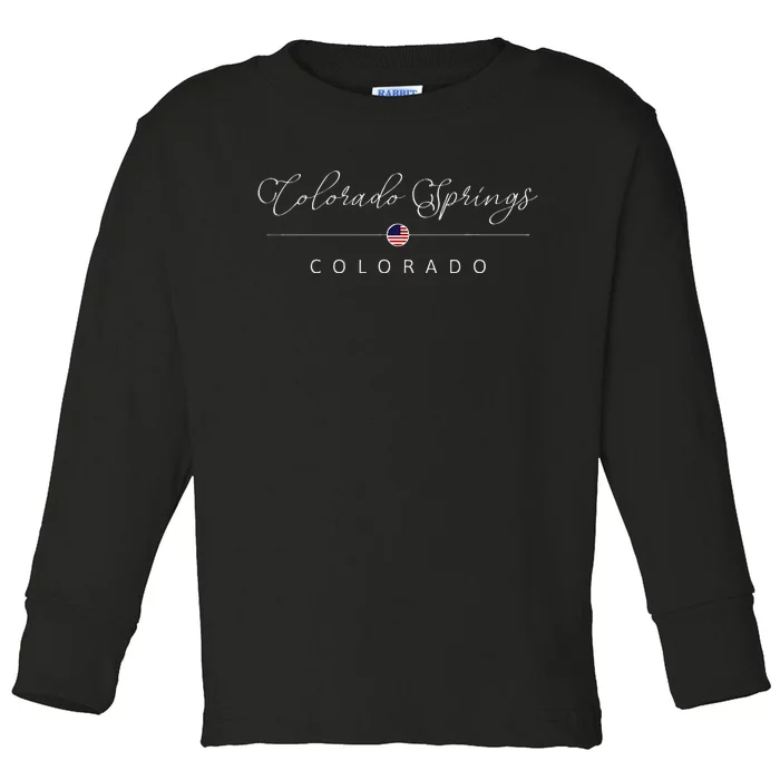 Colorado Springs Colorado Co On Colorado Springs Toddler Long Sleeve Shirt