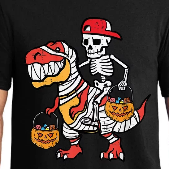 Cool Skeleton Cap Dino Mummy Halloween Cool Gift Pajama Set