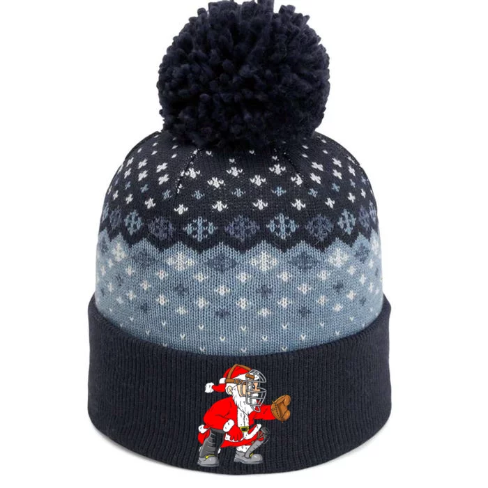 Christmas Santa Claus Baseball Catcher The Baniff Cuffed Pom Beanie