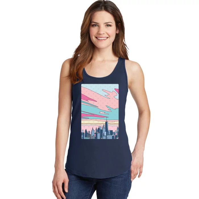 City Sunset Ladies Essential Tank