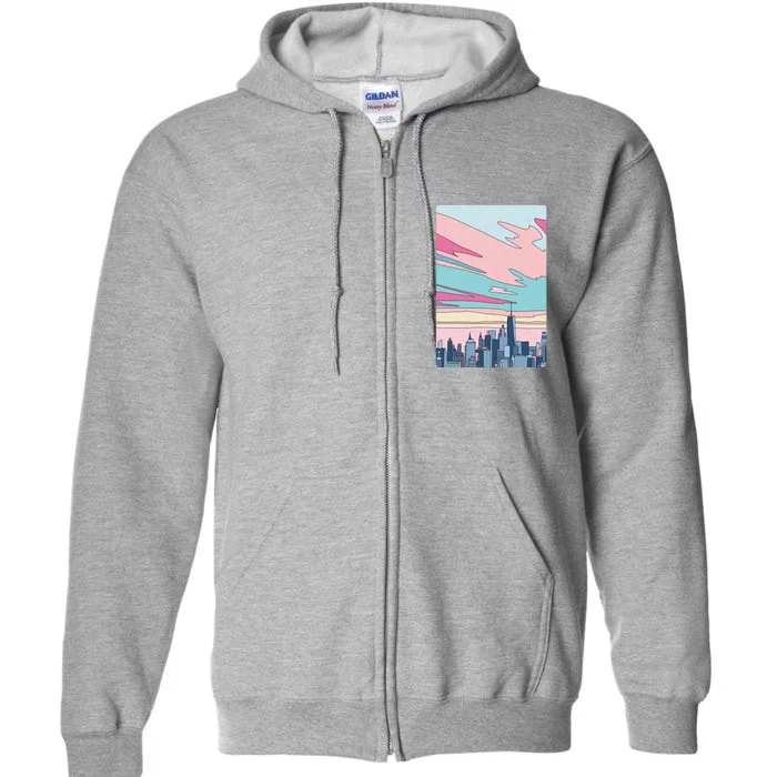 City Sunset Full Zip Hoodie