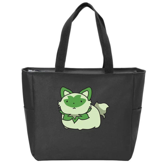 Chubby Sprigatito Chibi Kitty Zip Tote Bag