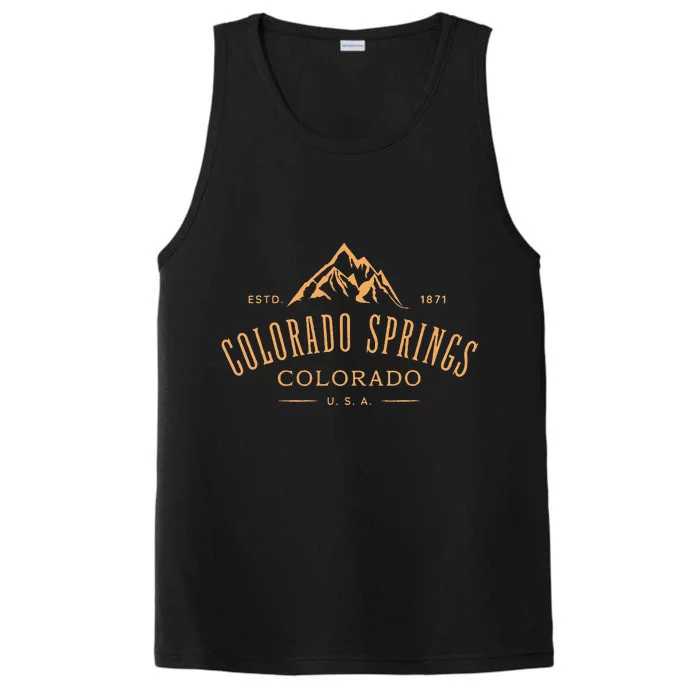 Colorado Springs Colorado Awesome Mountain Design Souvenir Performance Tank