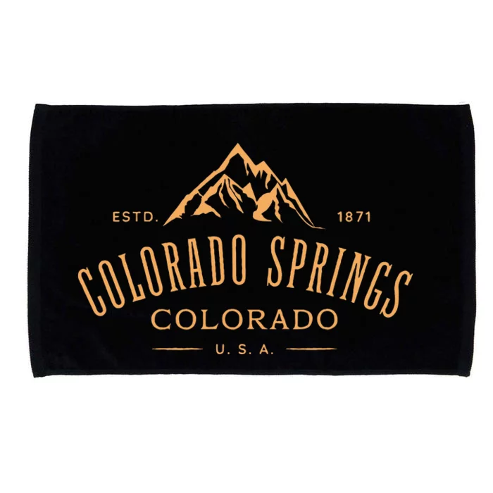 Colorado Springs Colorado Awesome Mountain Design Souvenir Microfiber Hand Towel