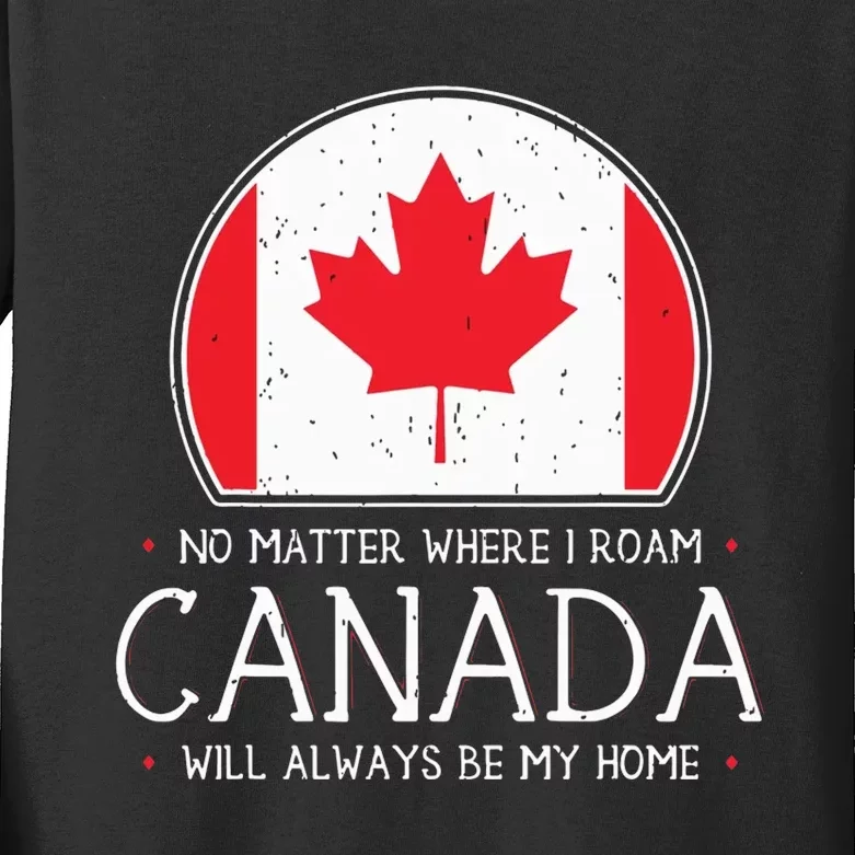 Canadian Shirts Canada Pride Flag North Maple Leaf Eh Kids Long Sleeve Shirt