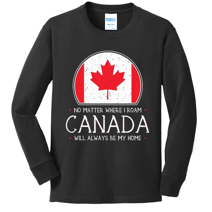 Canadian Shirts Canada Pride Flag North Maple Leaf Eh Kids Long Sleeve Shirt