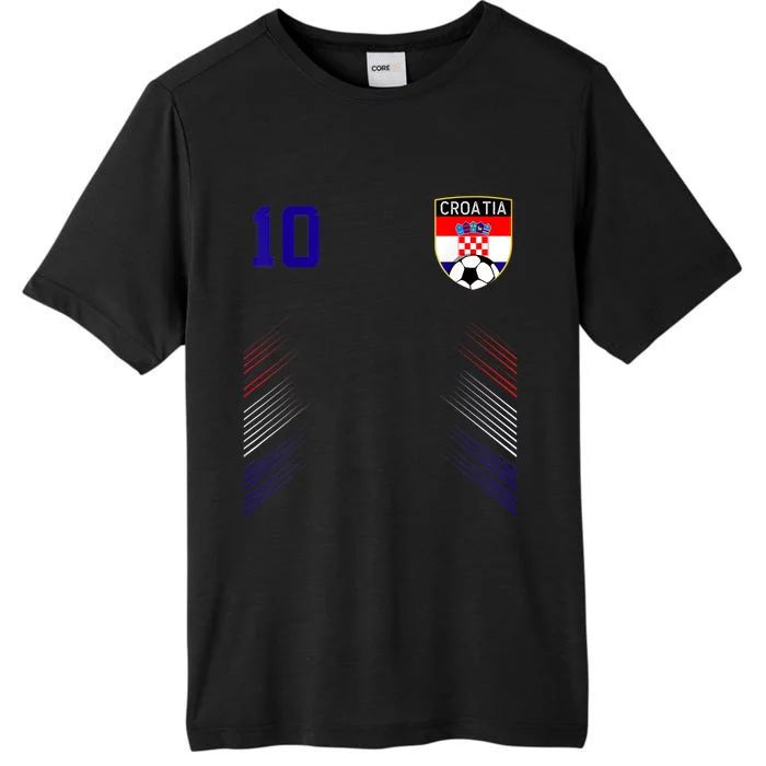 Croatia Soccer Croatian Football Retro 10 Jersey ChromaSoft Performance T-Shirt