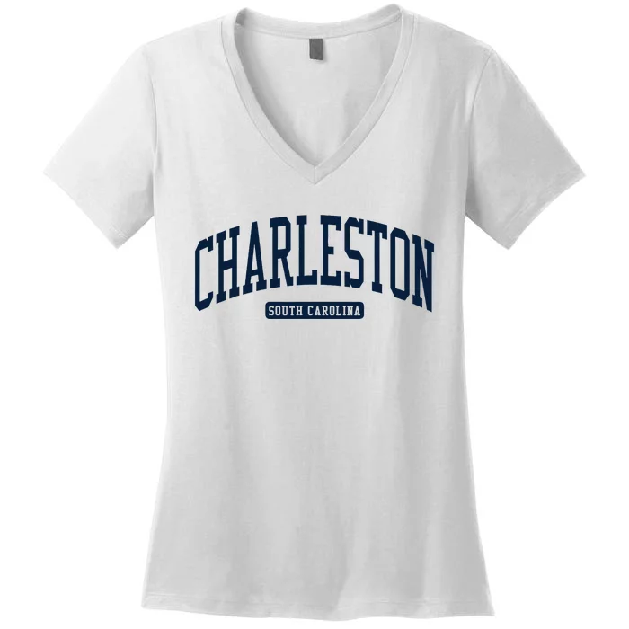 Charleston South Carolina Sc College University Style Women's V-Neck T-Shirt