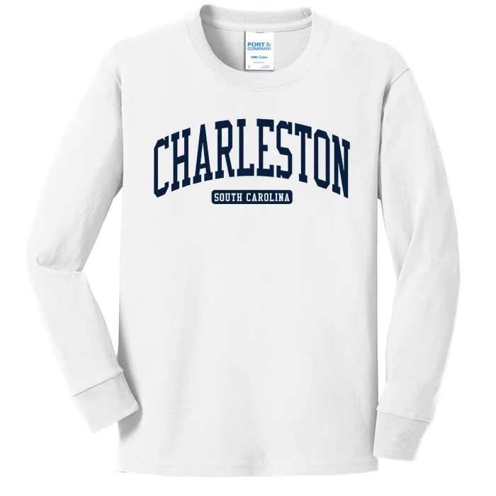 Charleston South Carolina Sc College University Style Kids Long Sleeve Shirt