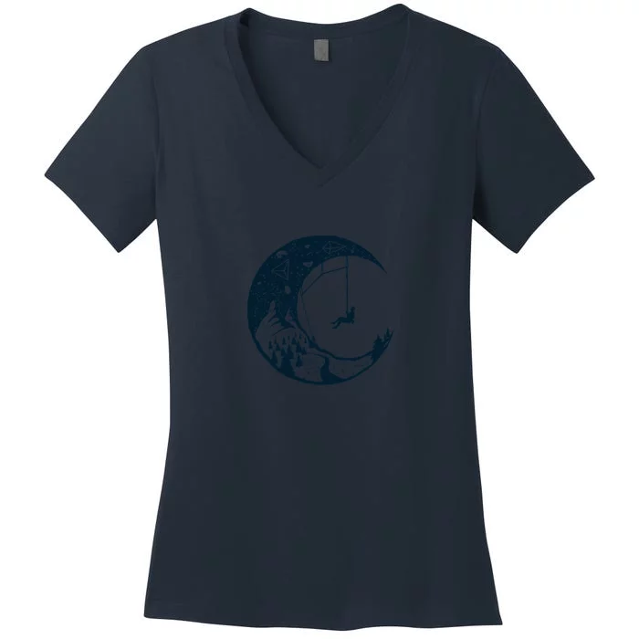 ClimberS Sky Climbing Women's V-Neck T-Shirt