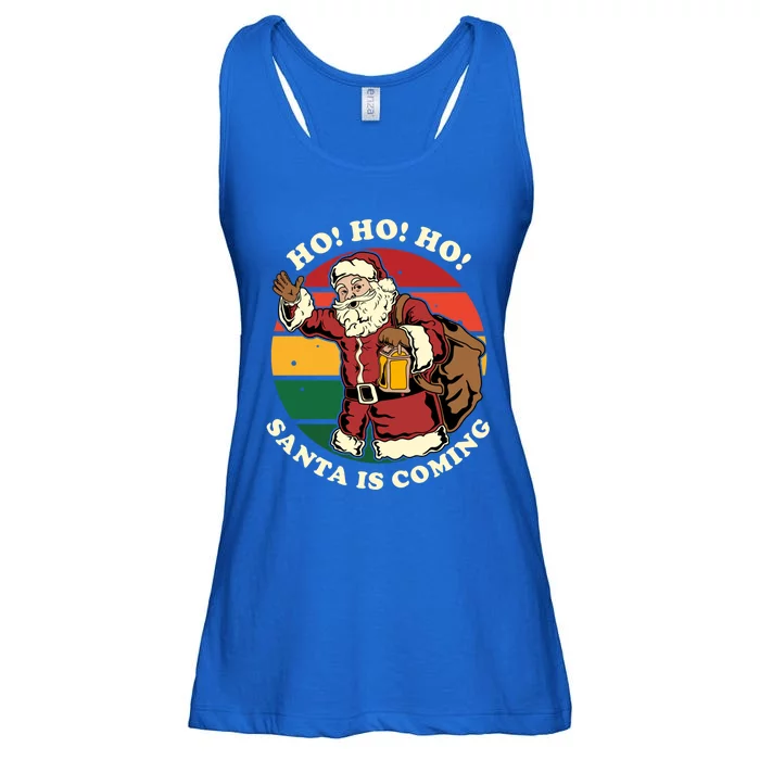 Christmas Santa Claus Santa Is Coming Ho Ho Ho Gift Ladies Essential Flowy Tank