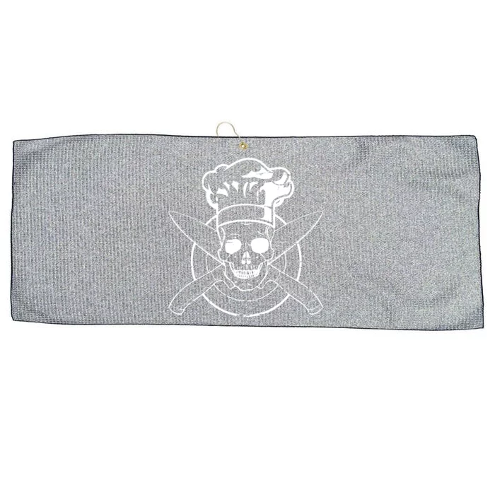 Chef Skull Chefs Hat Cooking BBQ Grilling Tee Gift Large Microfiber Waffle Golf Towel