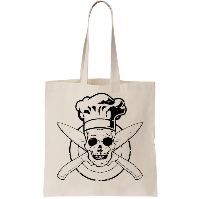 Chef Skull Chefs Hat Cooking BBQ Grilling Tee Gift Tote Bag