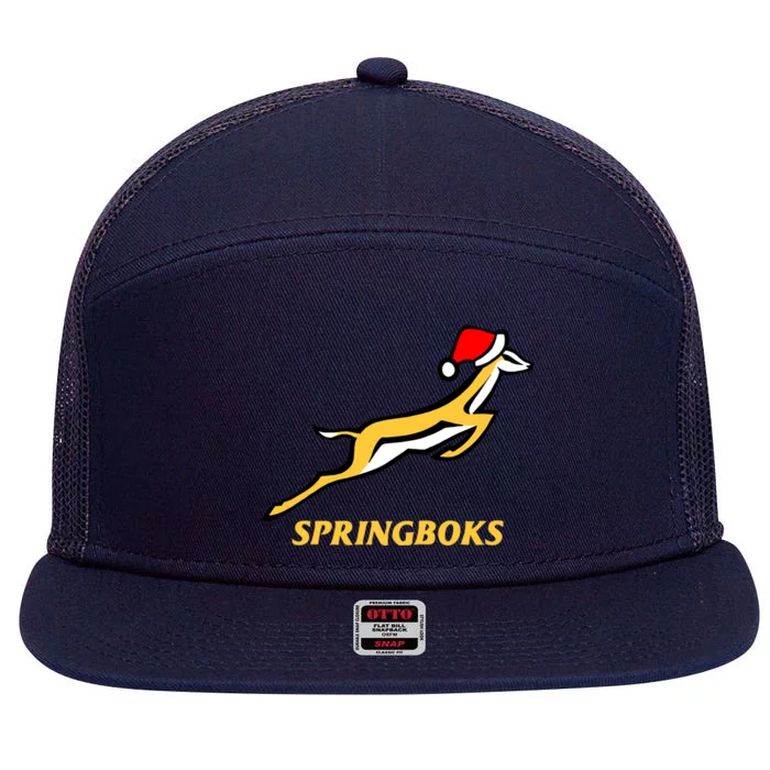 Christmas Springbok Classic 7 Panel Mesh Trucker Snapback Hat