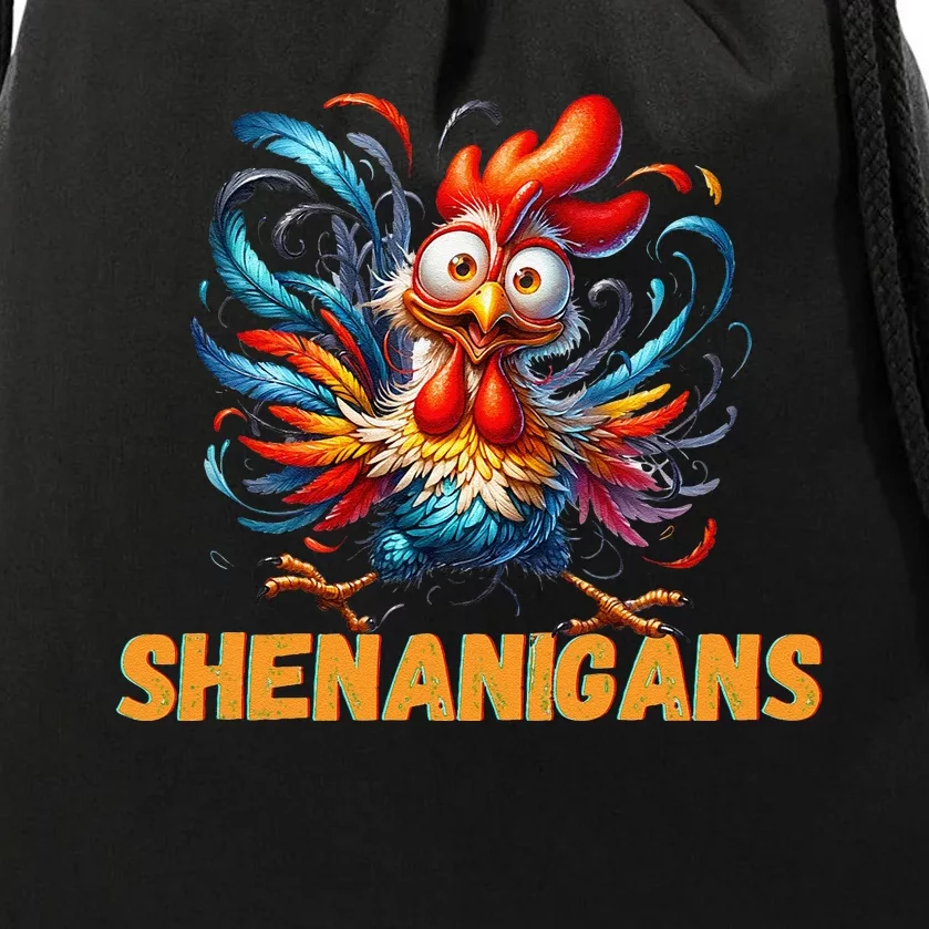 Chicken Shenanigans Coop Fun Drawstring Bag